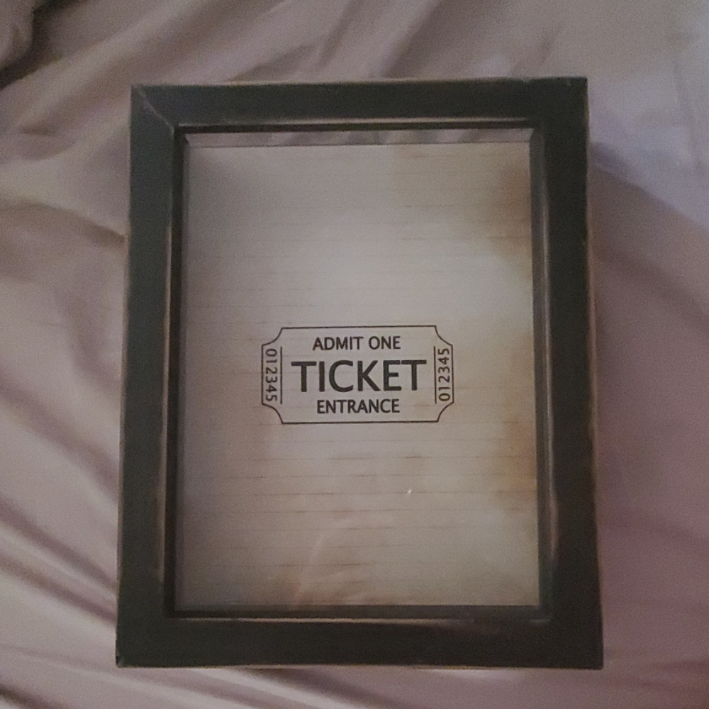 Ticket display shadow box